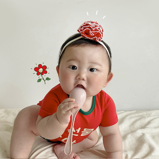 Gift Baby SET (기프트 베이비 롬퍼 + 헤어밴드 세트)